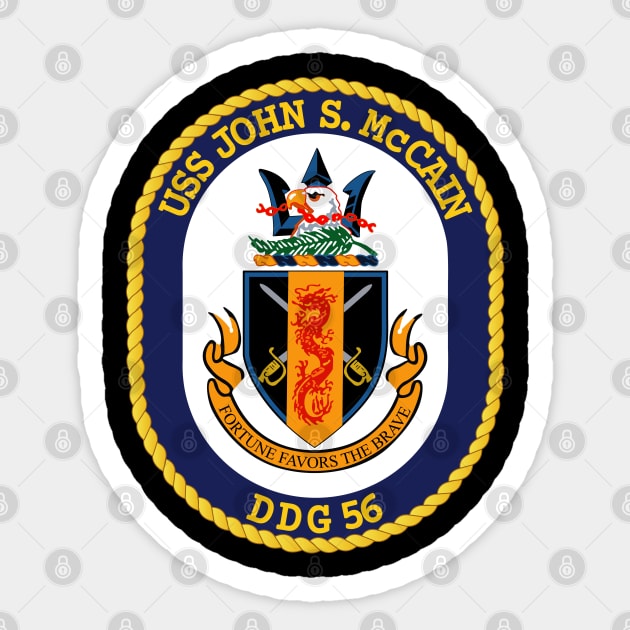 USS John S. McCain (DDG-56) wo Txt Sticker by twix123844